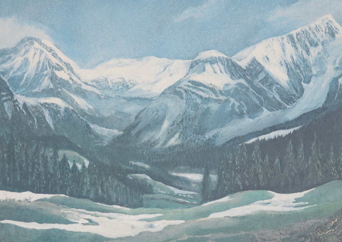 Bergmann Peter, Wildhorn/Geltenhorn, winterliche Berglandschaft, 1365