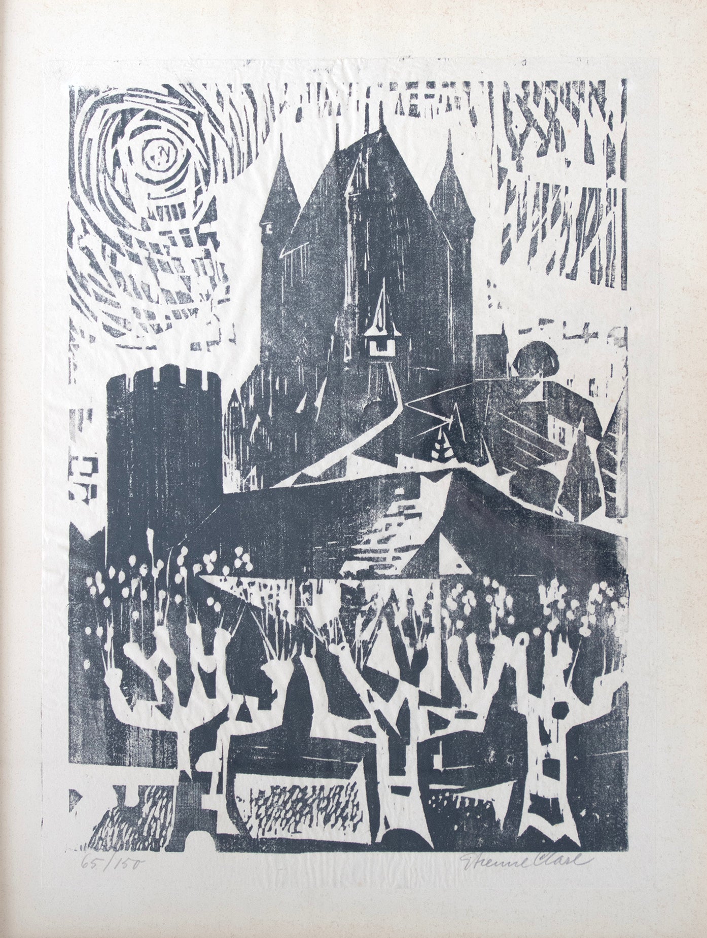 Clare Etienne, Schloss Thun, schwarz/weiss, 1230