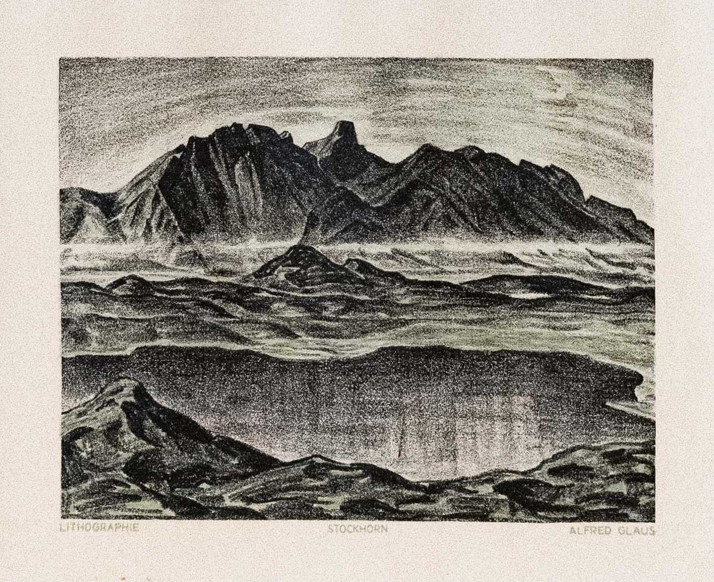 Glaus Alfred, Thunersee mit Stockhornkette, 1322