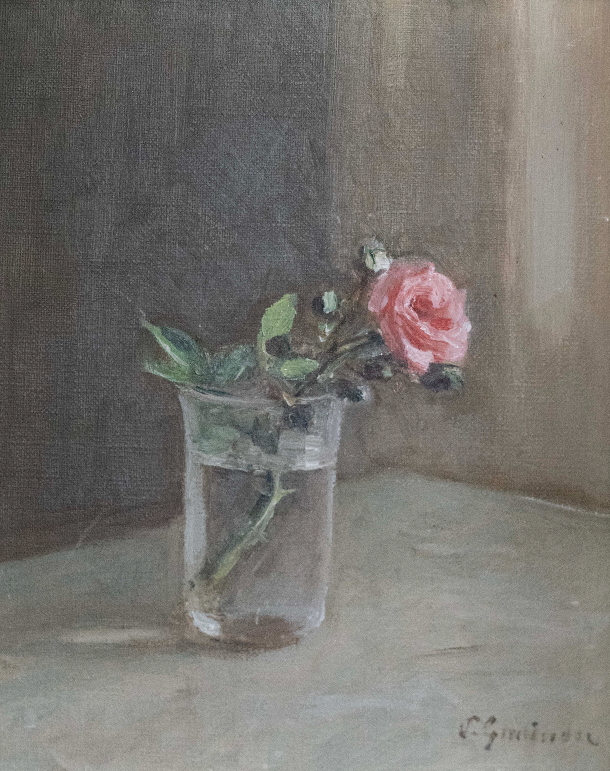 Gmünder Paul, Rose im Glas, 1275