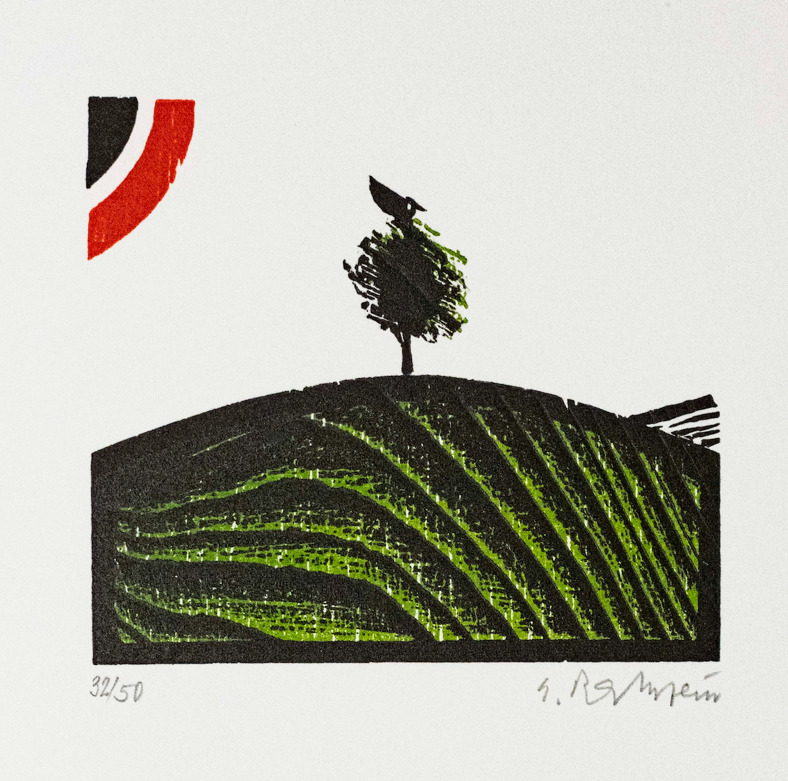 Ramseier Ernst, Hügel mit Baum, 1325, (bereits verkauft)